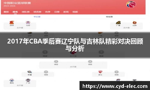 2017年CBA季后赛辽宁队与吉林队精彩对决回顾与分析
